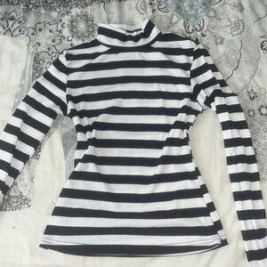 striped turtleneck